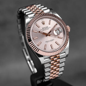 DATEJUST 41MM TWOTONE ROSEGOLD PINK SUNDUST DIAL (2023)