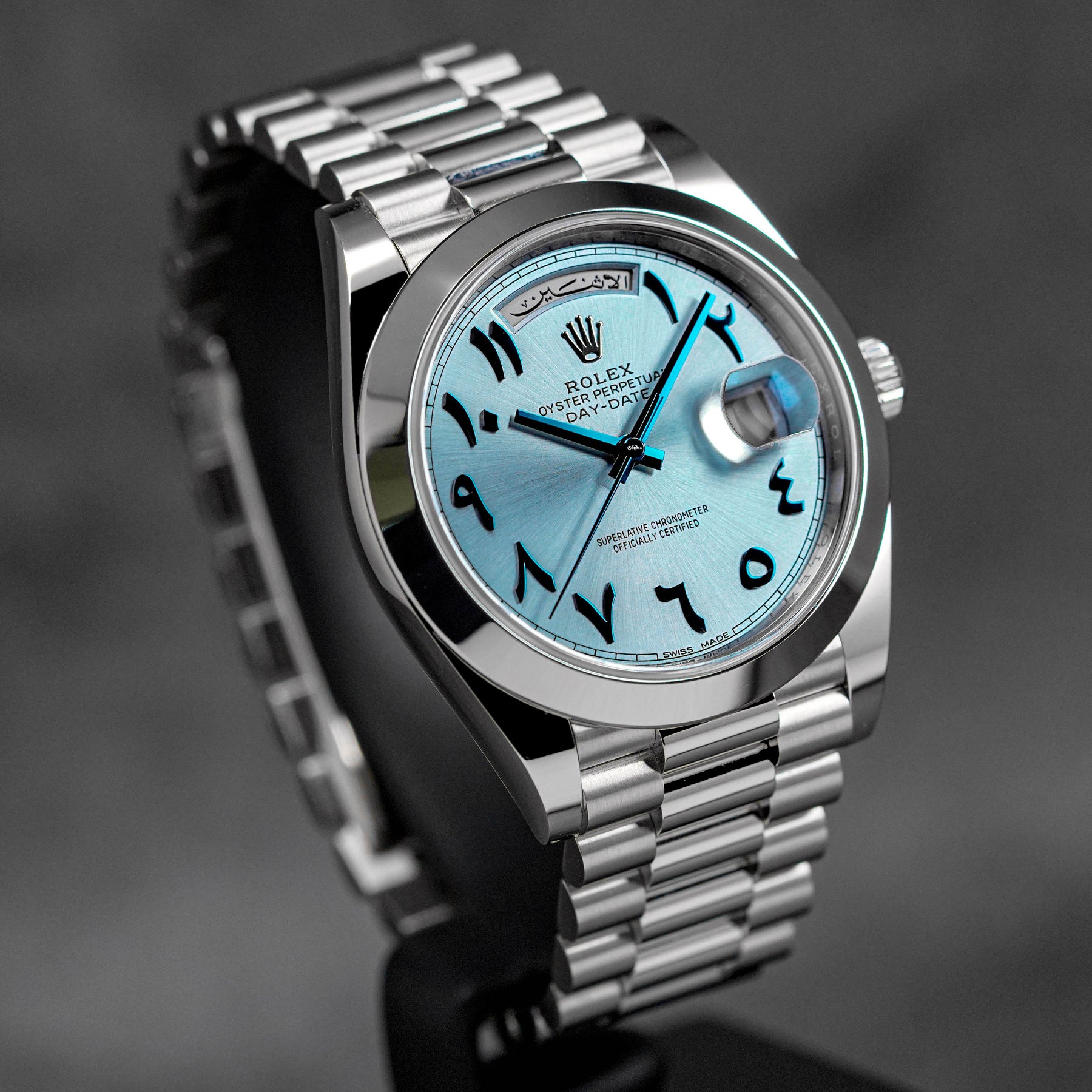 Day-Date Ice Blue Arabic