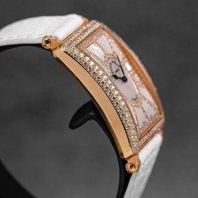 LONG ISLAND SUNRISE ROSEGOLD MOP DIAMOND DIAL WHITE LEATHER STRAP (2014)