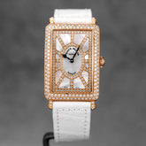 LONG ISLAND SUNRISE ROSEGOLD MOP DIAMOND DIAL WHITE LEATHER STRAP (2014)