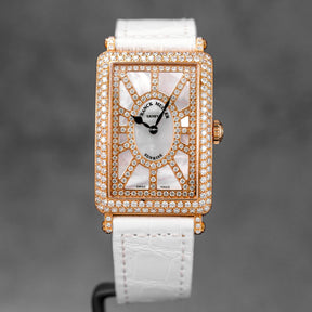 LONG ISLAND SUNRISE ROSEGOLD MOP DIAMOND DIAL WHITE LEATHER STRAP (2014)