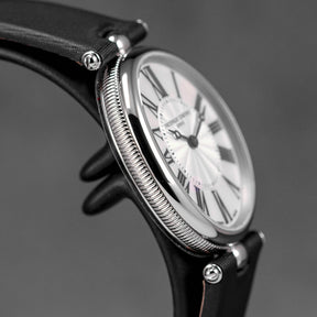 CLASSICS ART DECO OVAL STEEL MOP DIAL LEATHER STRAP (2025)