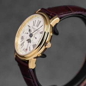 CLASSICS BUSINESS TIMER MOONPHASE YELLOWGOLD-PLATED STEEL WHITE DIAL (2025)