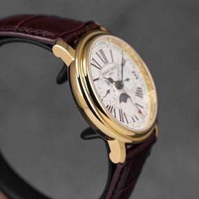 CLASSICS BUSINESS TIMER MOONPHASE YELLOWGOLD-PLATED STEEL WHITE DIAL (2025)