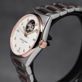 HIGHLIFE HEART BEAT TWOTONE ROSEGOLD-PLATED STEEL SILVER DIAL (2025)