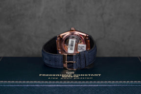 HIGHLIFE 39MM COSC TWOTONE ROSEGOLD-PLATED STEEL BLUE DIAL LEATHER STRAP (2025)