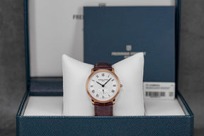 SLIMLINE SMALL SECONDS ROSEGOLD-PLATED STEEL WHITE ROMAN DIAL (2025)