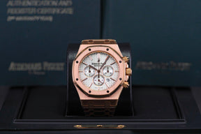 ROYAL OAK CHRONOGRAPH 41MM ROSEGOLD WHITE DIAL (2017)