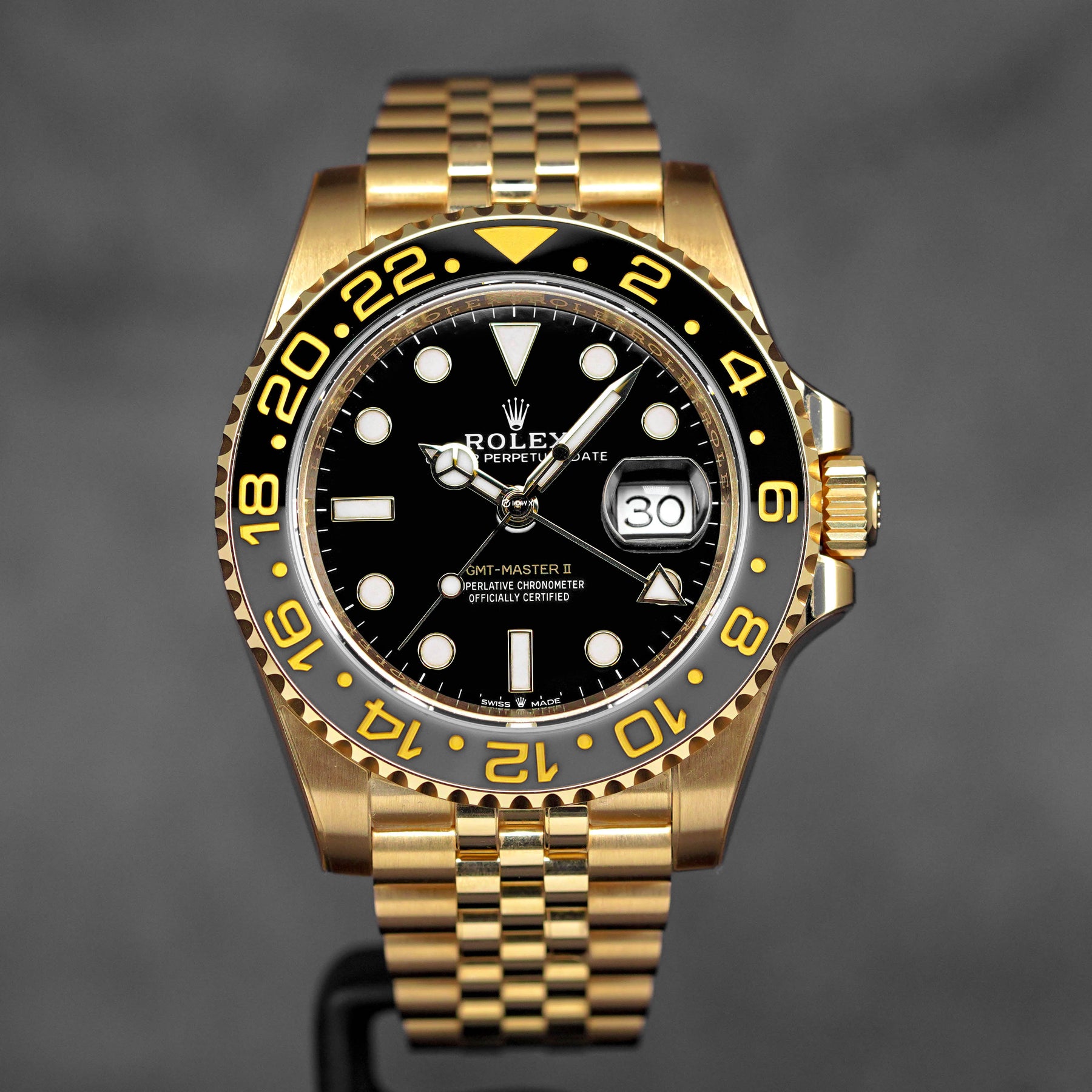 ROLEX GMT MASTER II YELLOWGOLD GUINNESS 2024 OMNILUXE