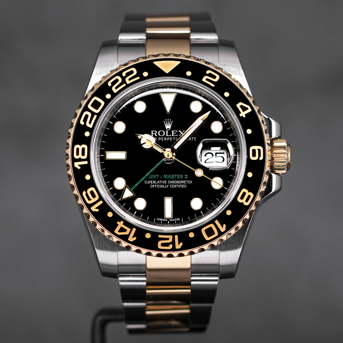 GMT MASTER-II TWOTONE YELLOWGOLD BLACK DIAL (2010)