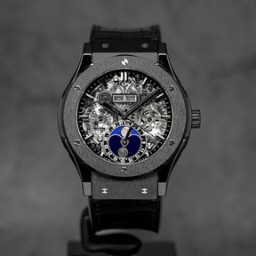 CLASSIC FUSION 45MM AEROFUSION MOONPHASE BLACK MAGIC CERAMIC (2018)