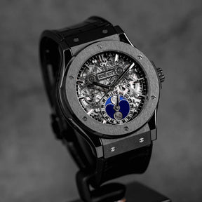 CLASSIC FUSION 45MM AEROFUSION MOONPHASE BLACK MAGIC CERAMIC (2018)