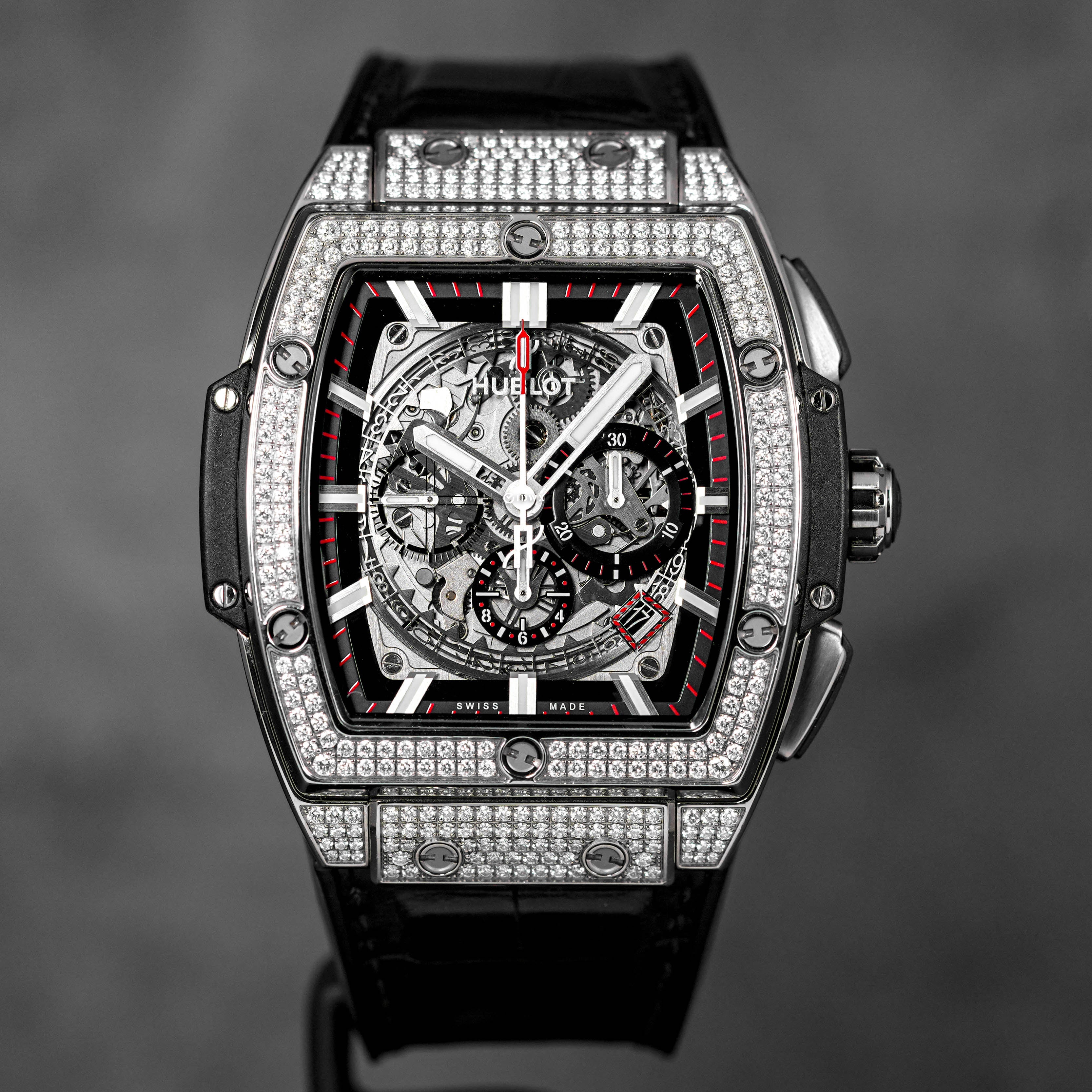 HUBLOT SPIRIT OF BIG BANG 45MM TITANIUM DIAMOND PAVED (2018