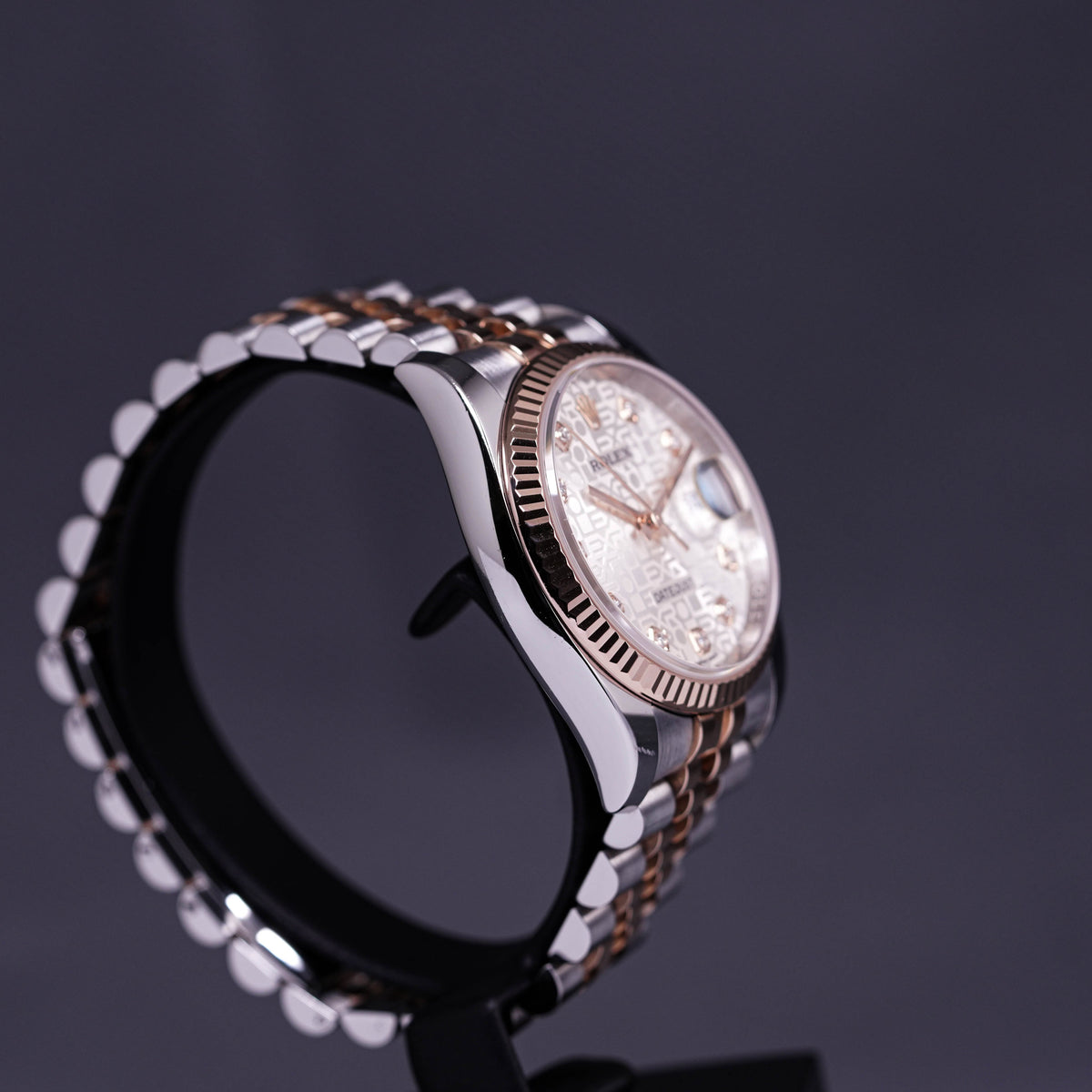 DATEJUST TWOTONE ROSEGOLD WHITE COMPUTERIZED DIAMOND (2017)