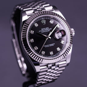 DATEJUST 41MM FLUTED JUBILEE BLACK DIAMOND DIAL (2022)