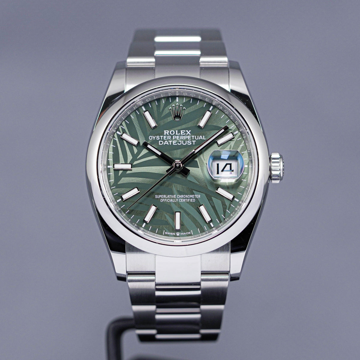 DATEJUST 36 DOMED OYSTER GREEN PALM DIAL (2022)