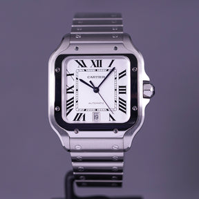 SANTOS LARGE STEEL WHITE DIAL (2022)
