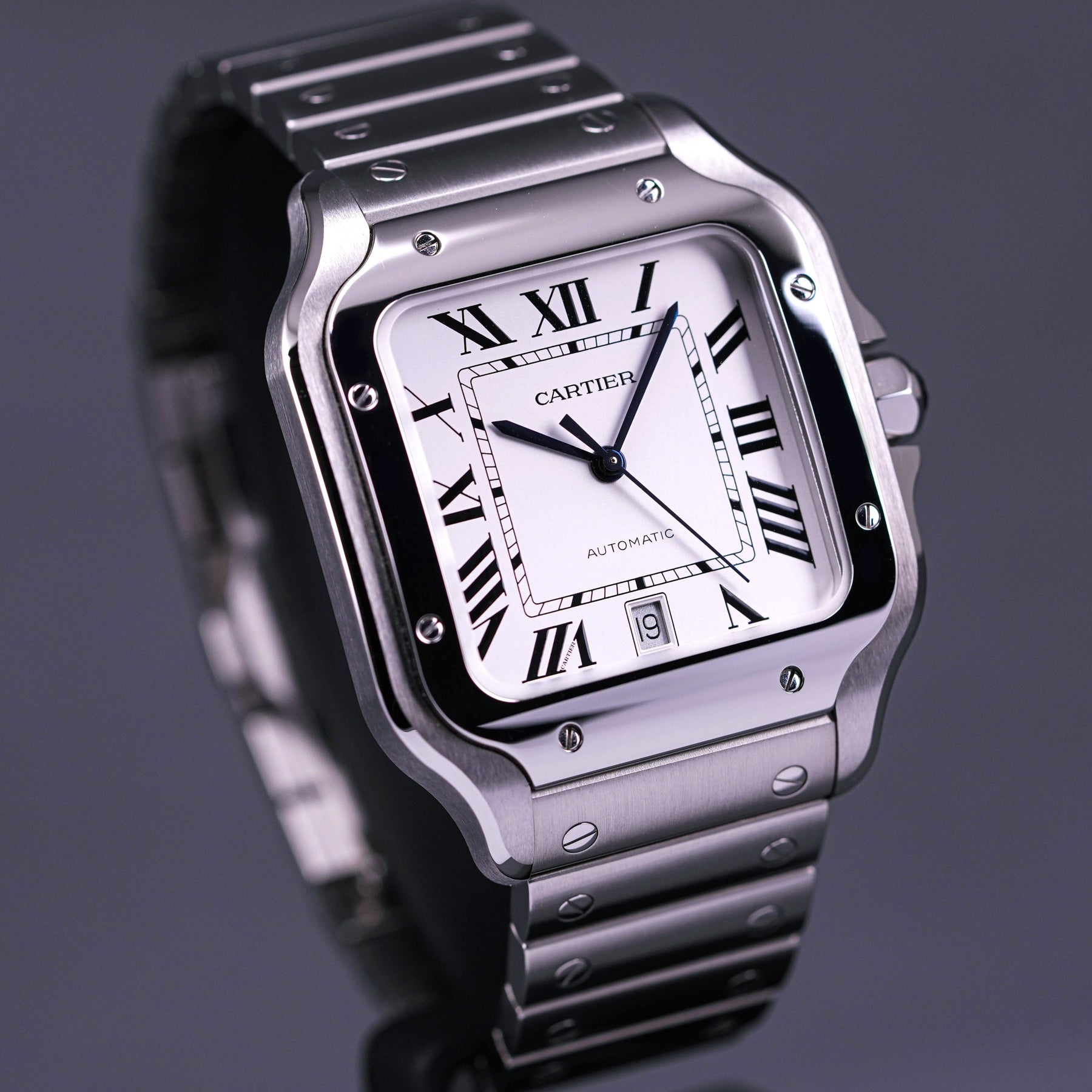 SANTOS DE CARTIER LARGE WHITE DIAL (2023)