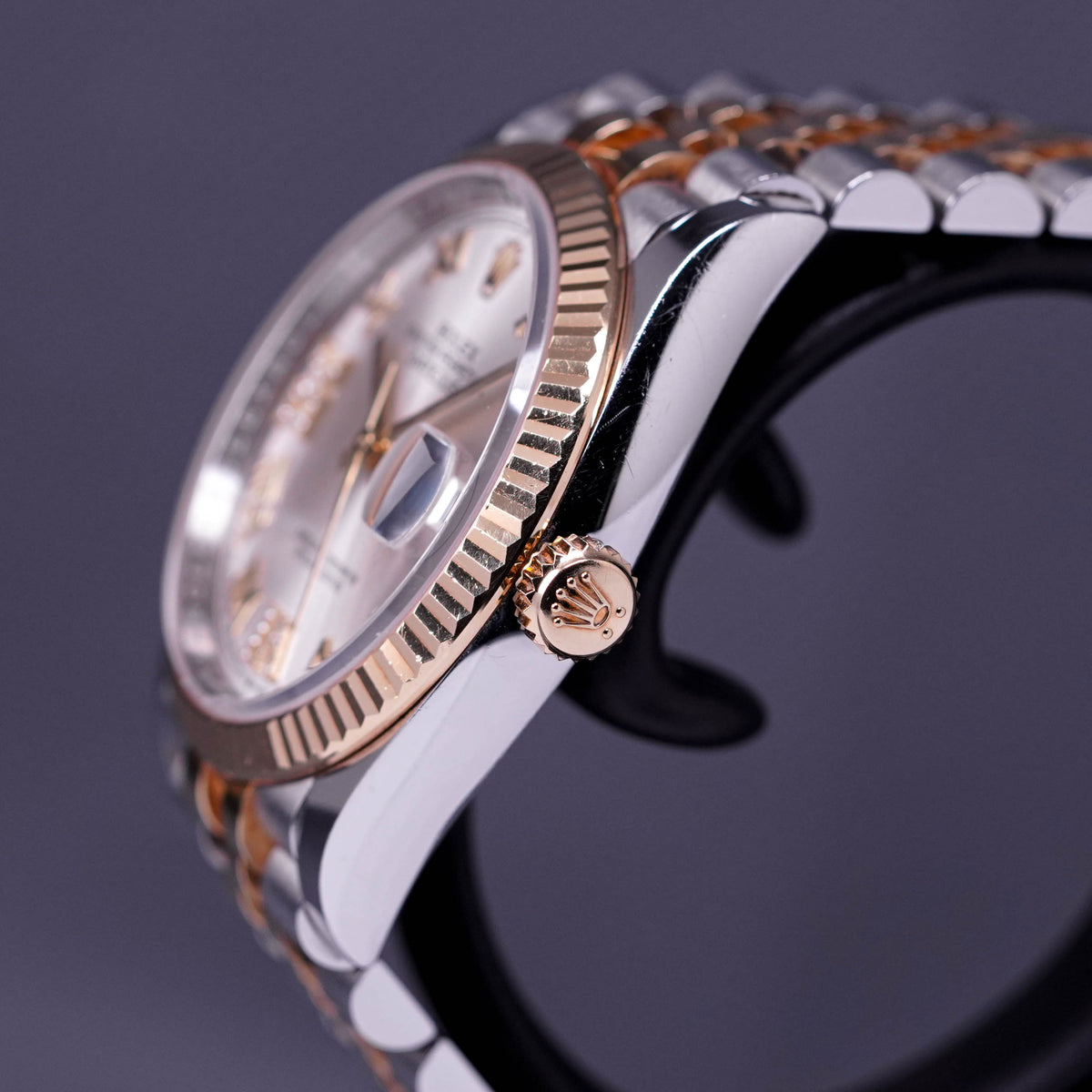 DATEJUST 36MM TWOTONE YELLOWGOLD SILVER ROMAN DIAL DIAMOND 6 9 (2019)
