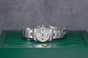 OYSTER PERPETUAL 26MM SILVER DIAL PINK INDEX (2010)