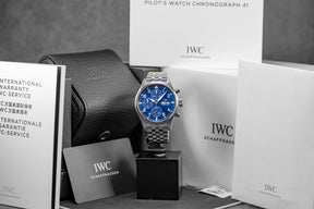Harga IWC Pilot Chronograph Day Date Blue
