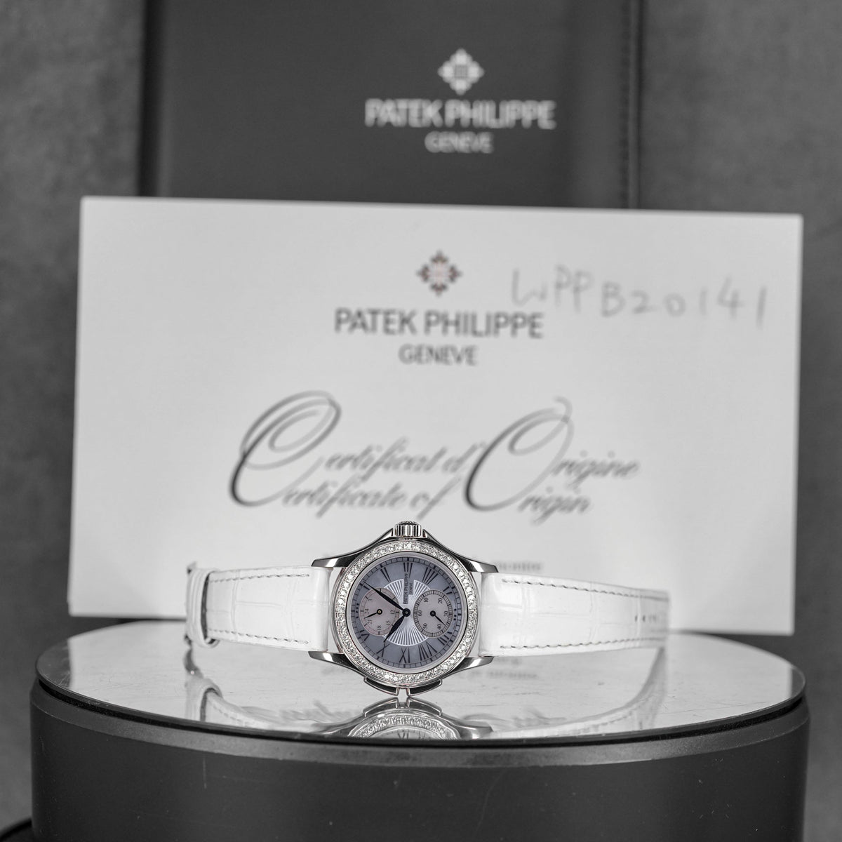 COMPLICATIONS 4934G WHITEGOLD TRAVEL TIME MOP DIAL DIAMOND BEZEL (2012)