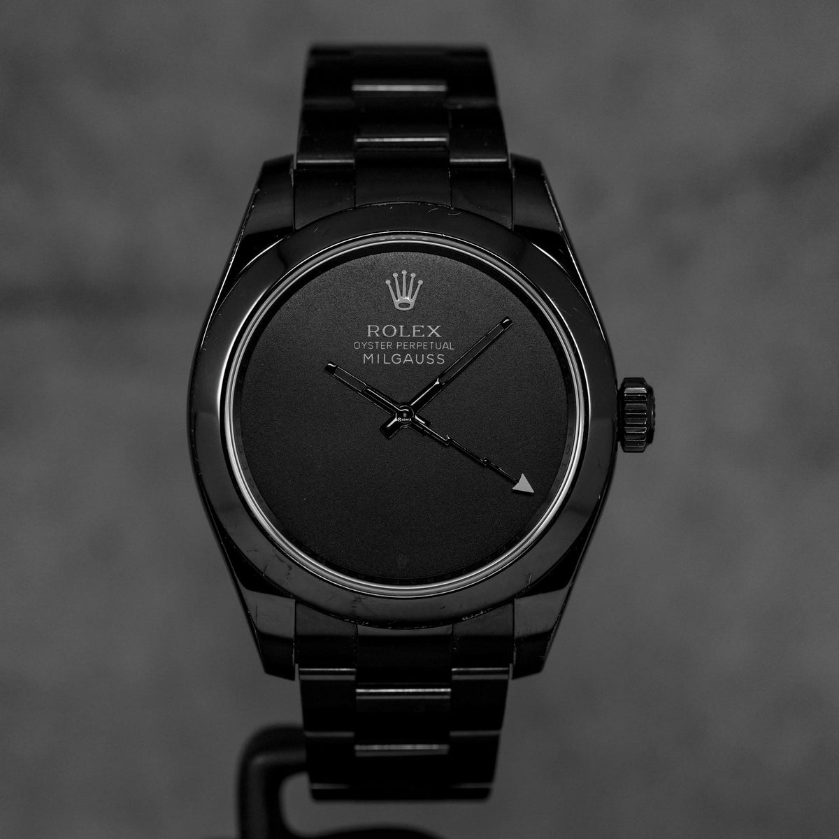 ROLEX CUSTOM MILGAUSS 'DARK KNIGHT' STEEL BLACK DLC (2020)