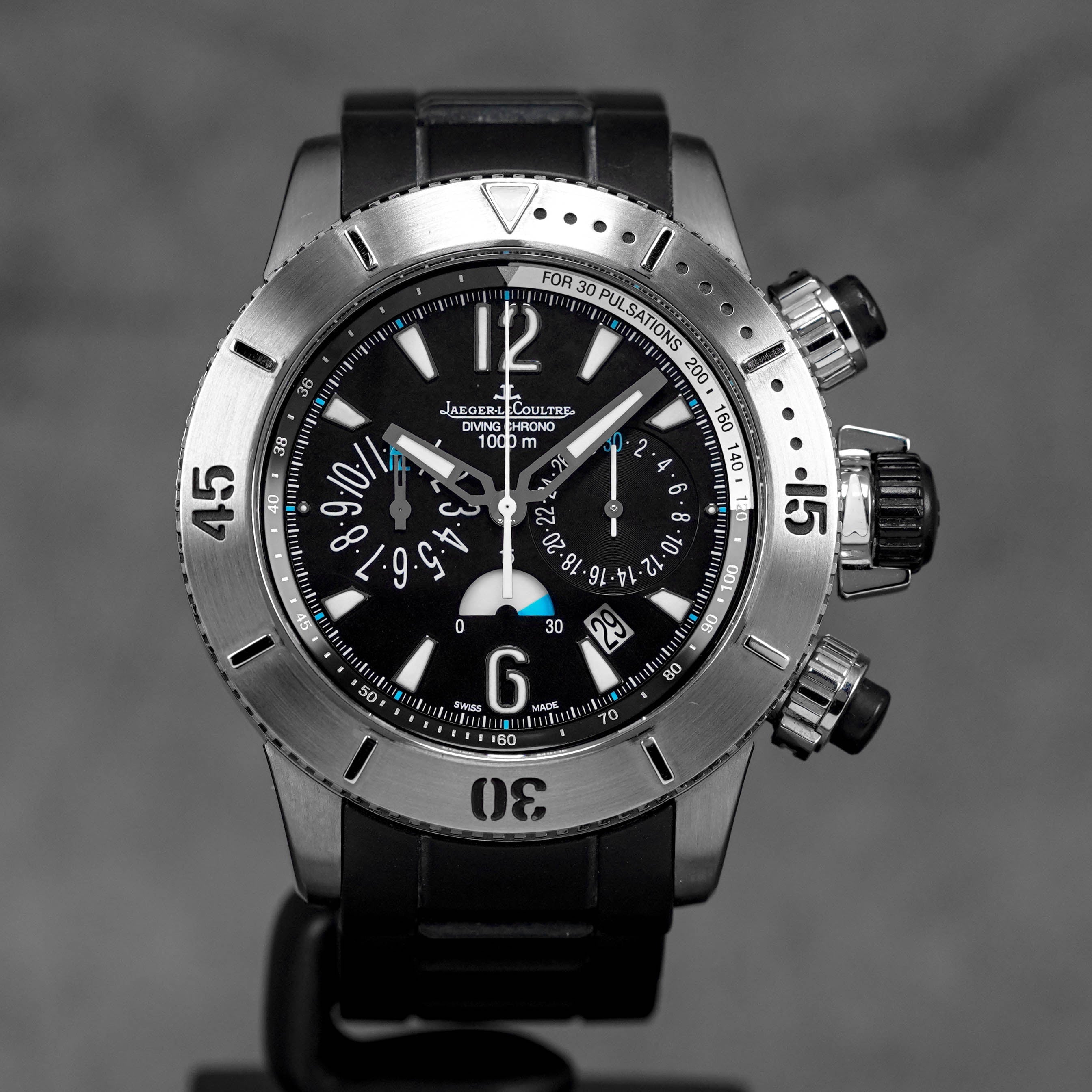 JAEGER LECOULTRE MASTER COMPRESSOR DIVING CHRONOGRAPH TITANIUM BLACK ...