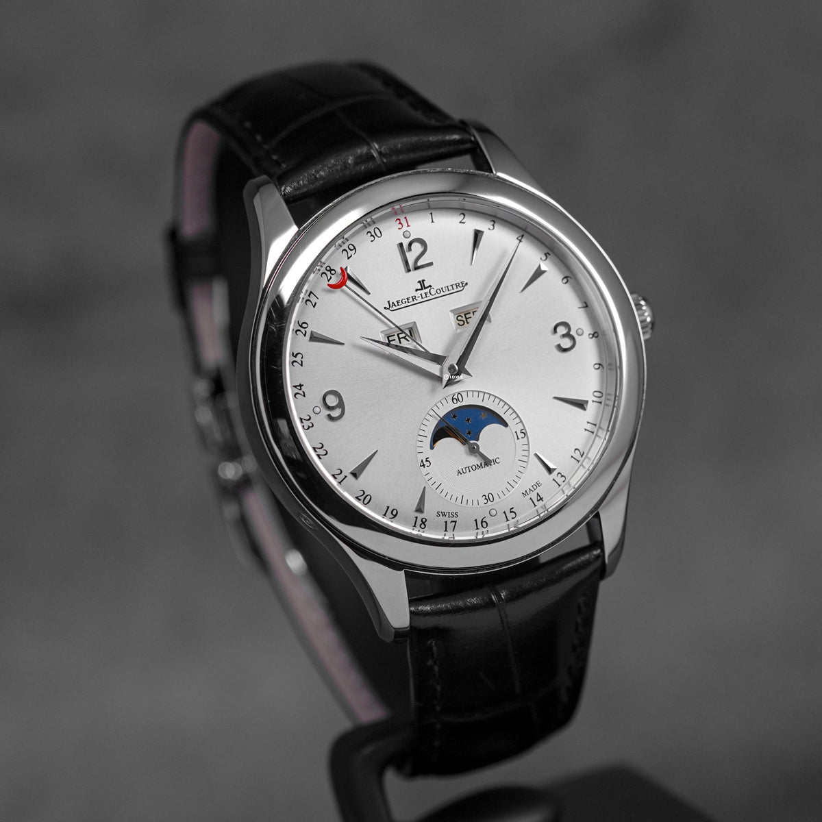 JAEGER LECOULTRE MASTER CONTROL CALENDAR MOONPHASE SILVER DIAL (2019)