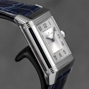 REVERSO CLASSIC DUETTO SILVER-BLACK DIAL LEATHER STRAP (2022)