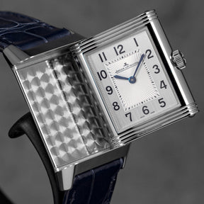 REVERSO CLASSIC DUETTO SILVER-BLACK DIAL LEATHER STRAP (2022)