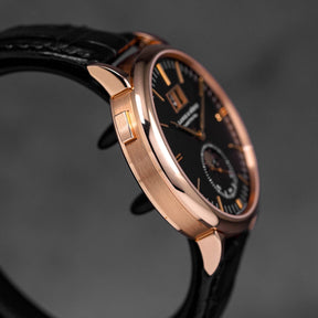 SAXONIA ROSEGOLD MOONPHASE BLACK DIAL (2018)