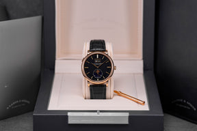 SAXONIA ROSEGOLD MOONPHASE BLACK DIAL (2018)