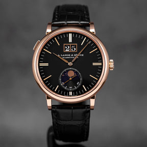 SAXONIA ROSEGOLD MOONPHASE BLACK DIAL (2018)