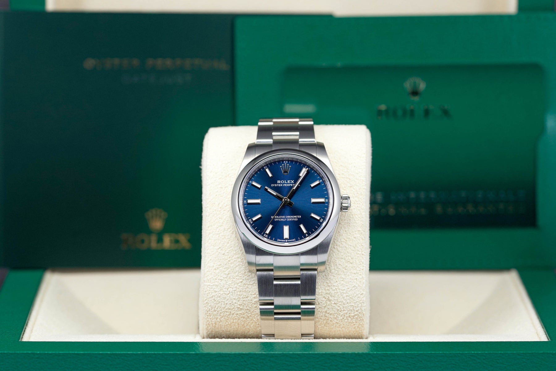 OYSTER PERPETUAL 34MM BLUE DIAL (2022)