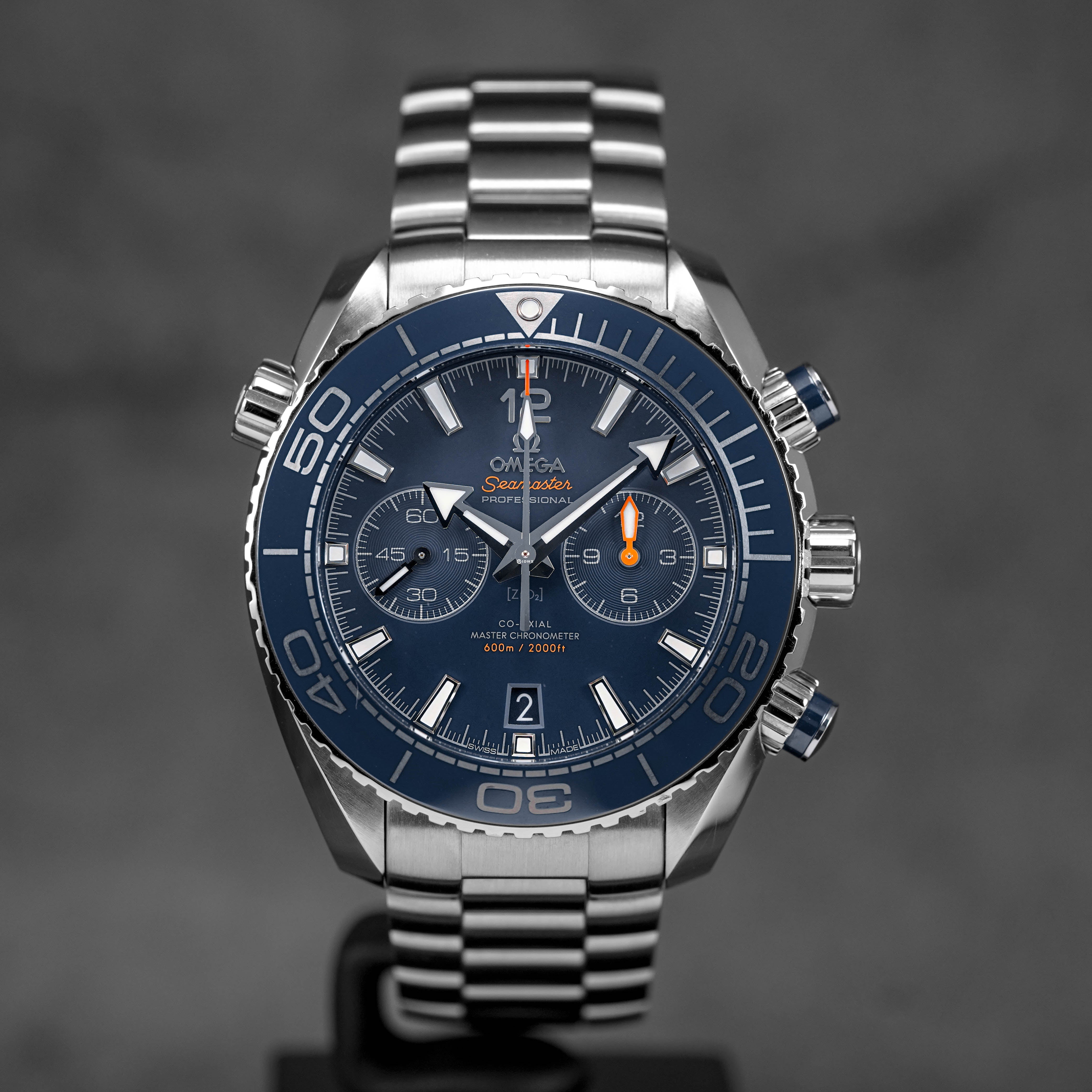 OMEGA SEAMASTER PLANET OCEAN CHRONOGRAPH BLUE DIAL (2018) OMNILUXE