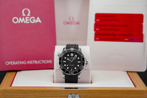 SEAMASTER DIVER 300 BLACK DIAL RUBBER STRAP (2024)