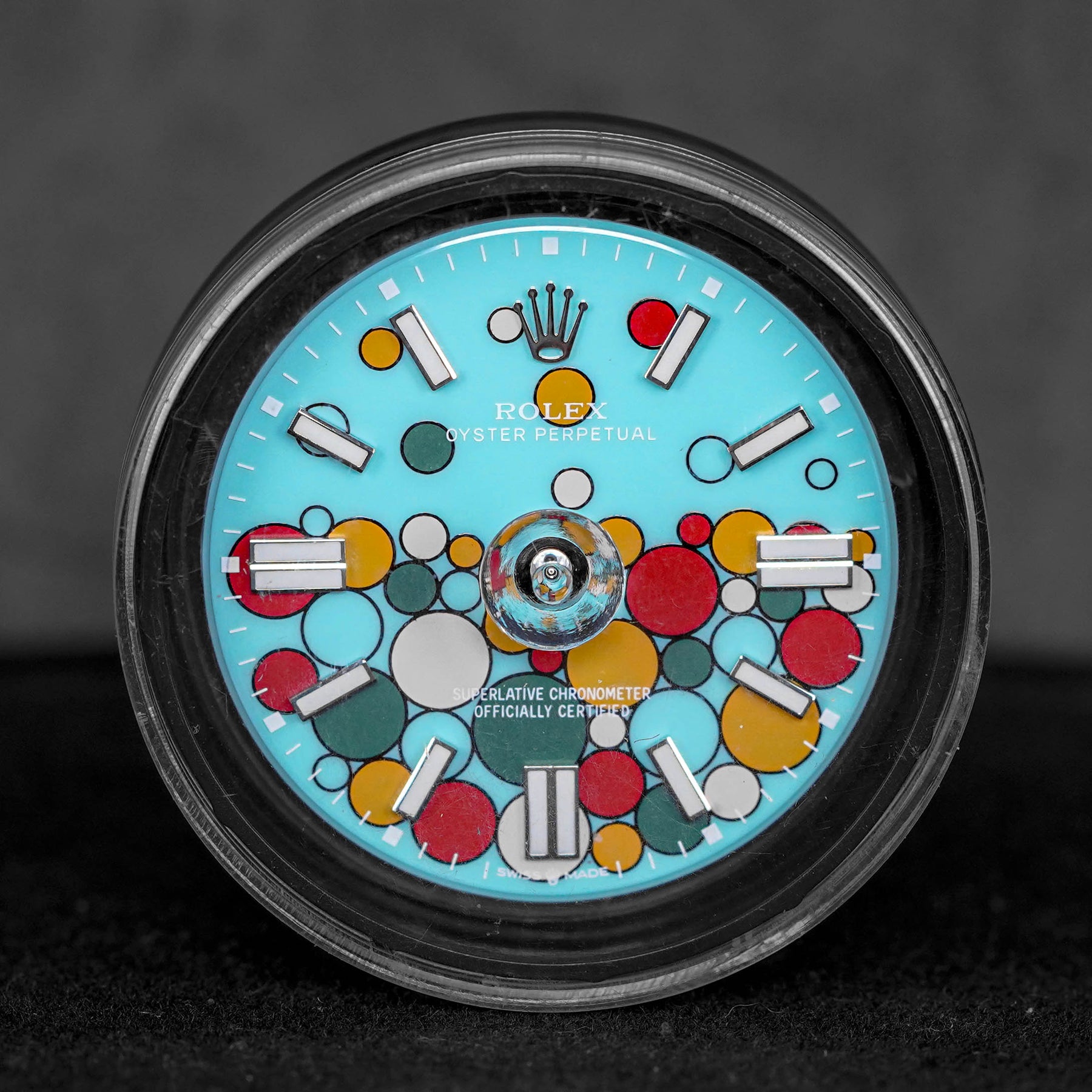 OYSTER PERPETUAL 41 TURQUOISE CELEBRATION MOTIF DIAL (DIAL ONLY)