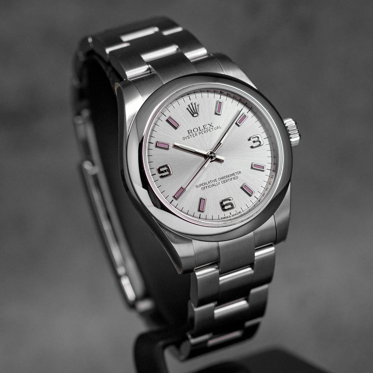 Oyster Perpetual Silver Pink