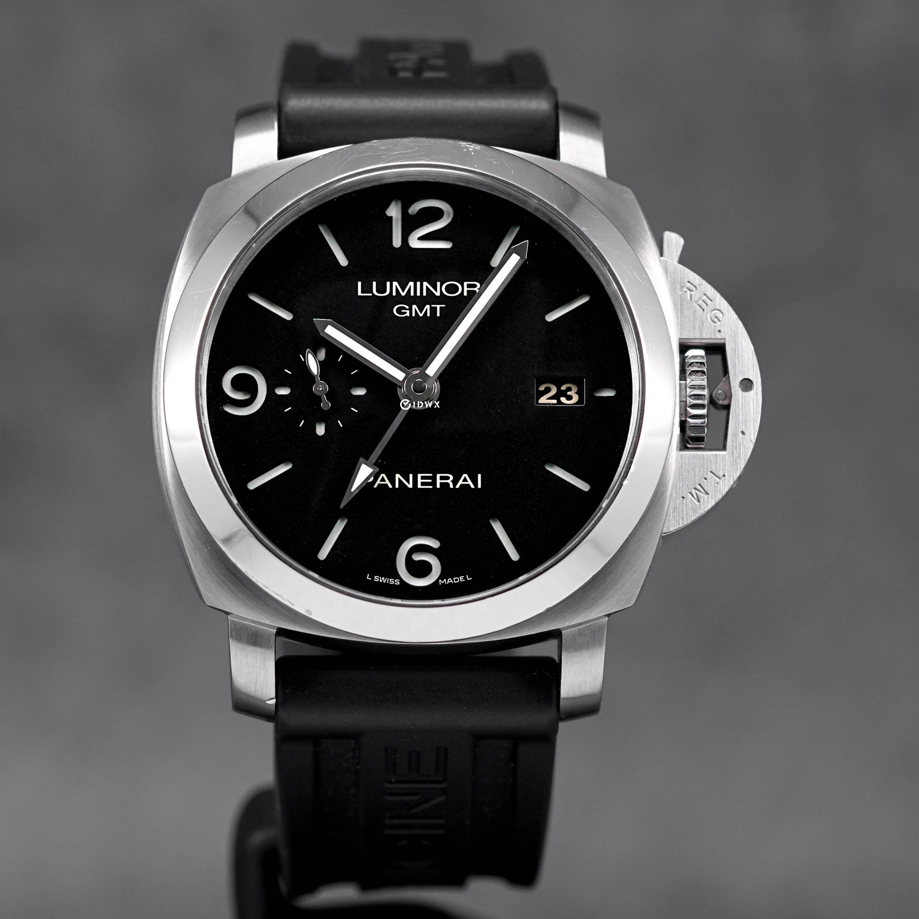 PANERAI LUMINOR GMT 1950 DAYS 44MM STEEL BLACK DIAL PAM 320
