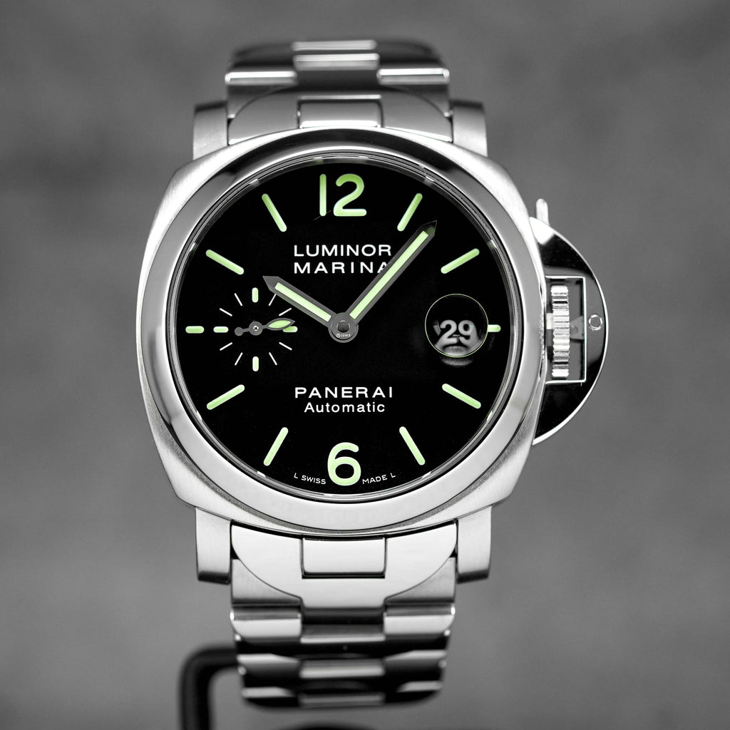 PANERAI LUMINOR MARINA 40MM STEEL BLACK DIAL PAM 50 (WATCH ONLY