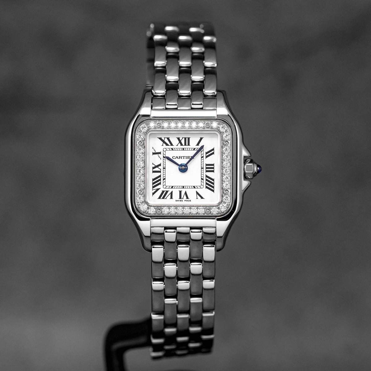 Panthere Steel Silver Diamond Bezel