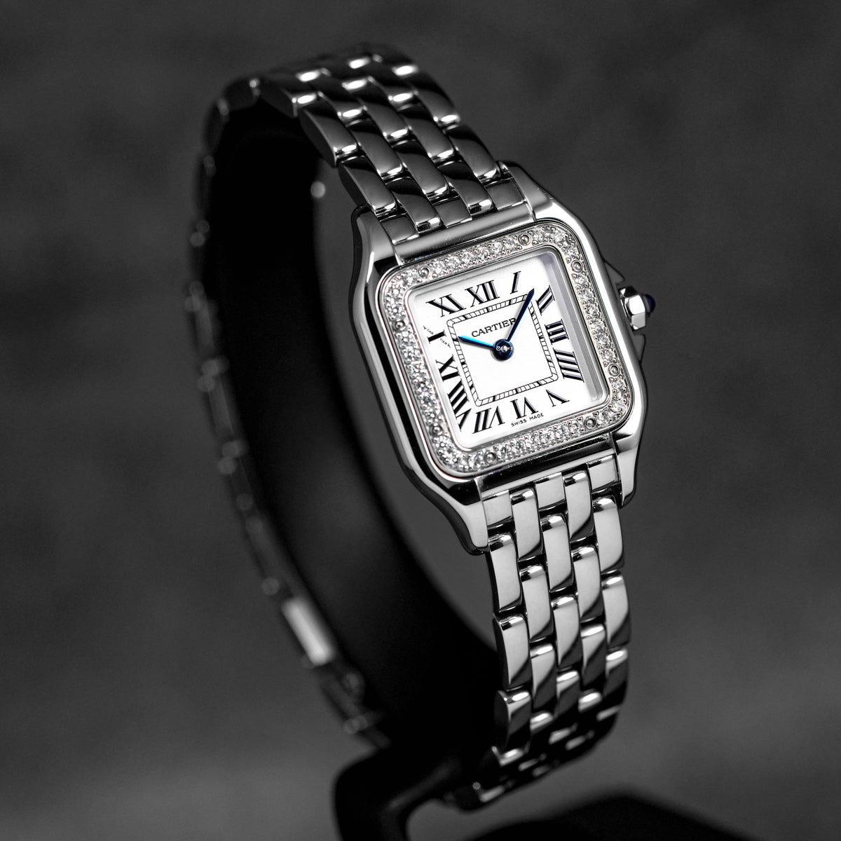 Panthere Steel Silver Diamond Bezel