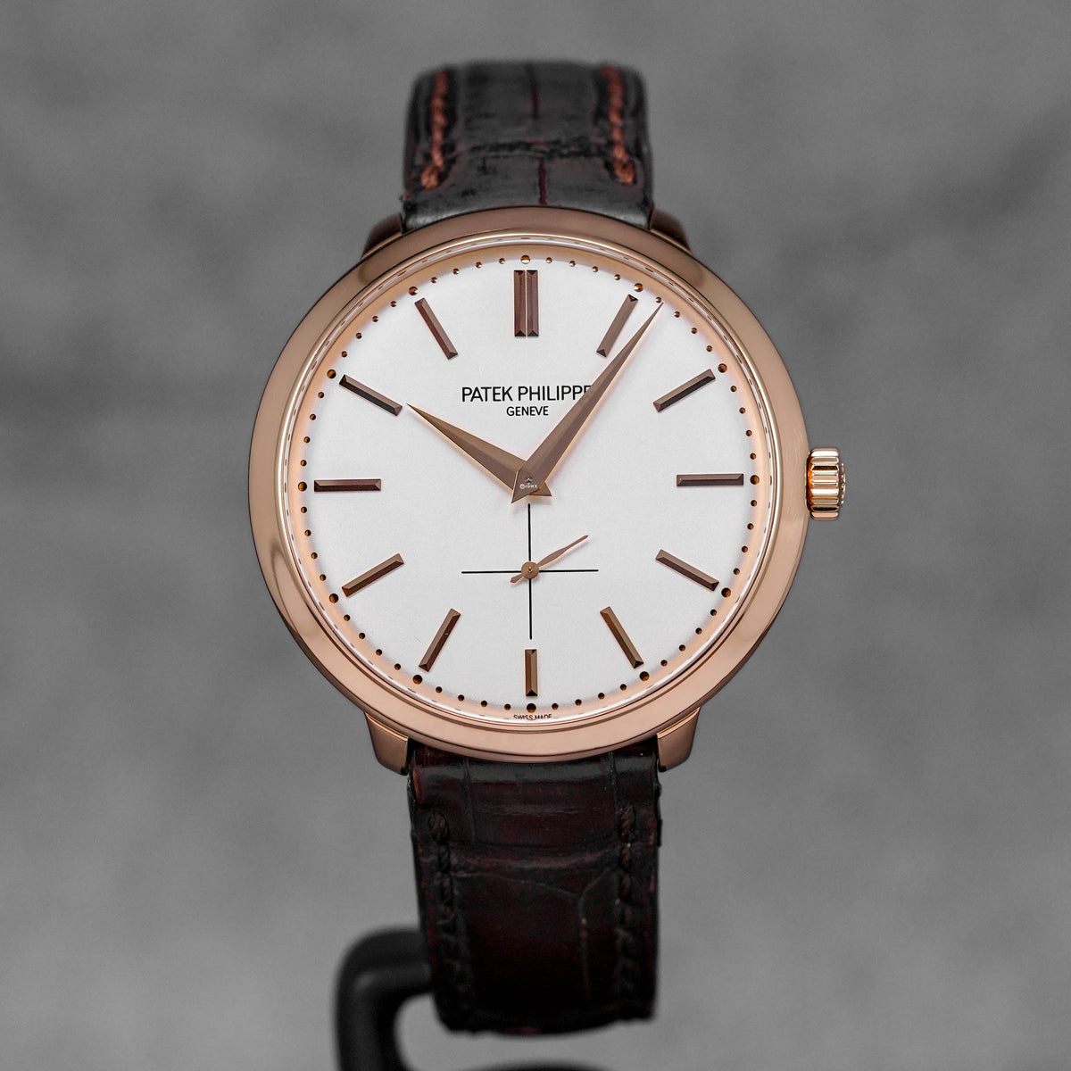 CALATRAVA 5123R ROSEGOLD SILVER DIAL (WATCH ONLY)