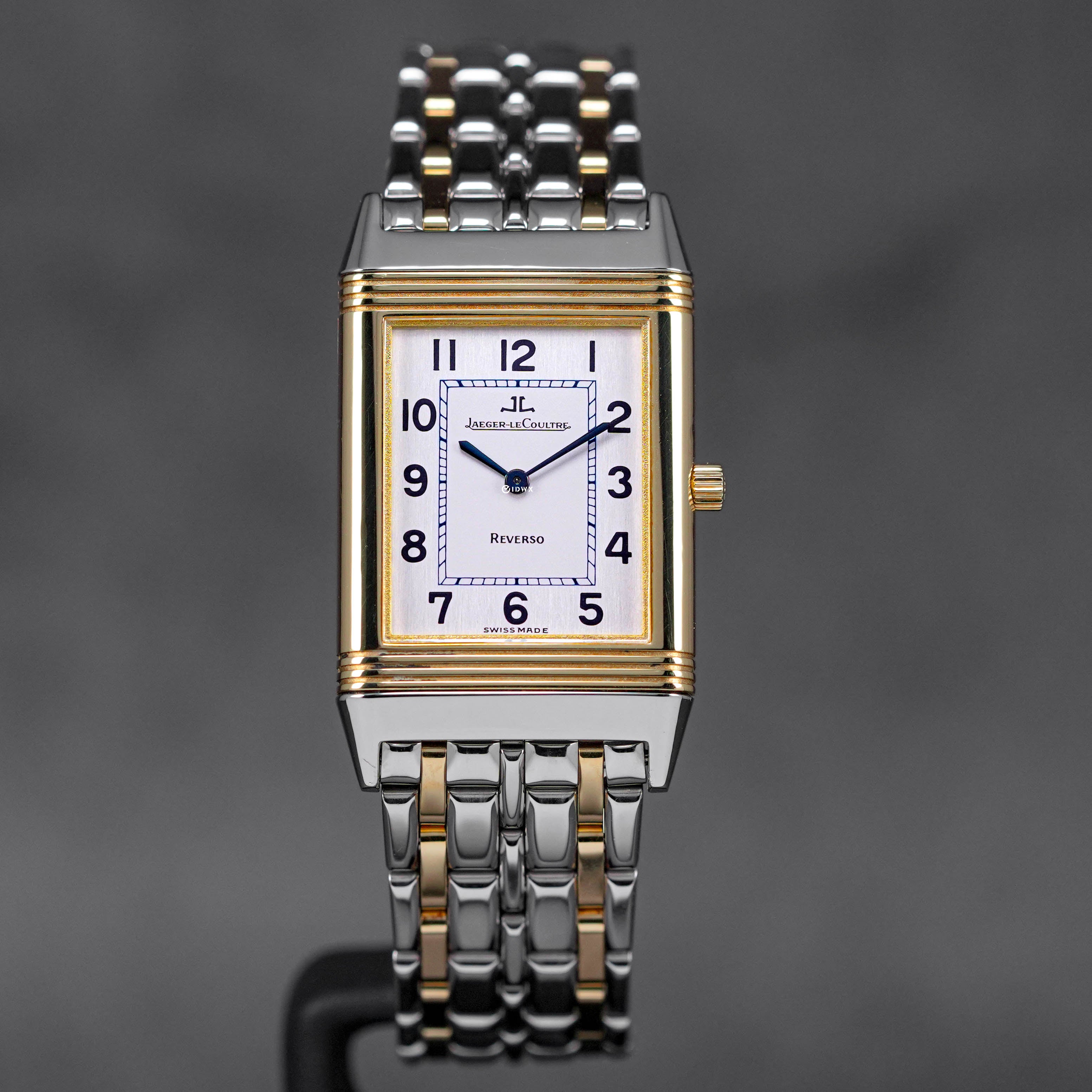 JAEGER LECOULTRE REVERSO CLASSIC TWOTONE YELLOWGOLD SILVER DIAL