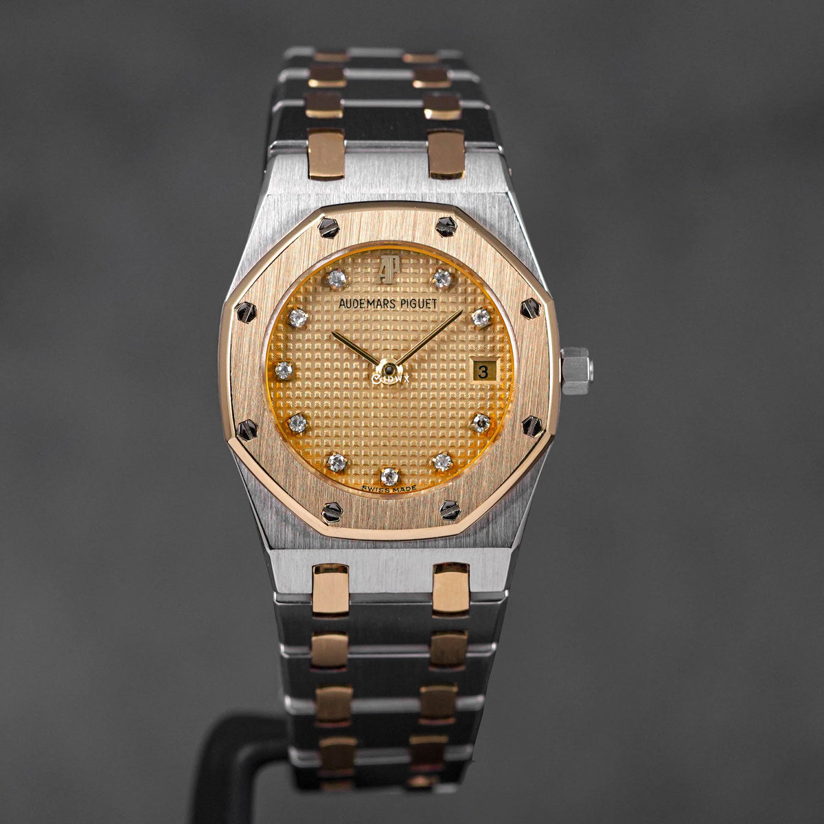 ROYAL OAK 27MM TWOTONE YELLOWGOLD CHAMPAGNE DIAMOND (WATCH ONLY)