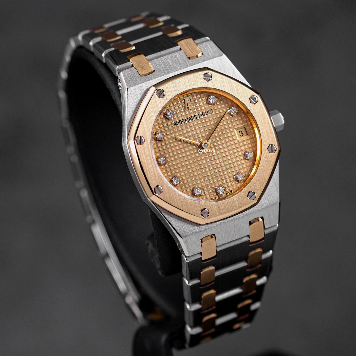 ROYAL OAK 27MM TWOTONE YELLOWGOLD CHAMPAGNE DIAMOND (WATCH ONLY)