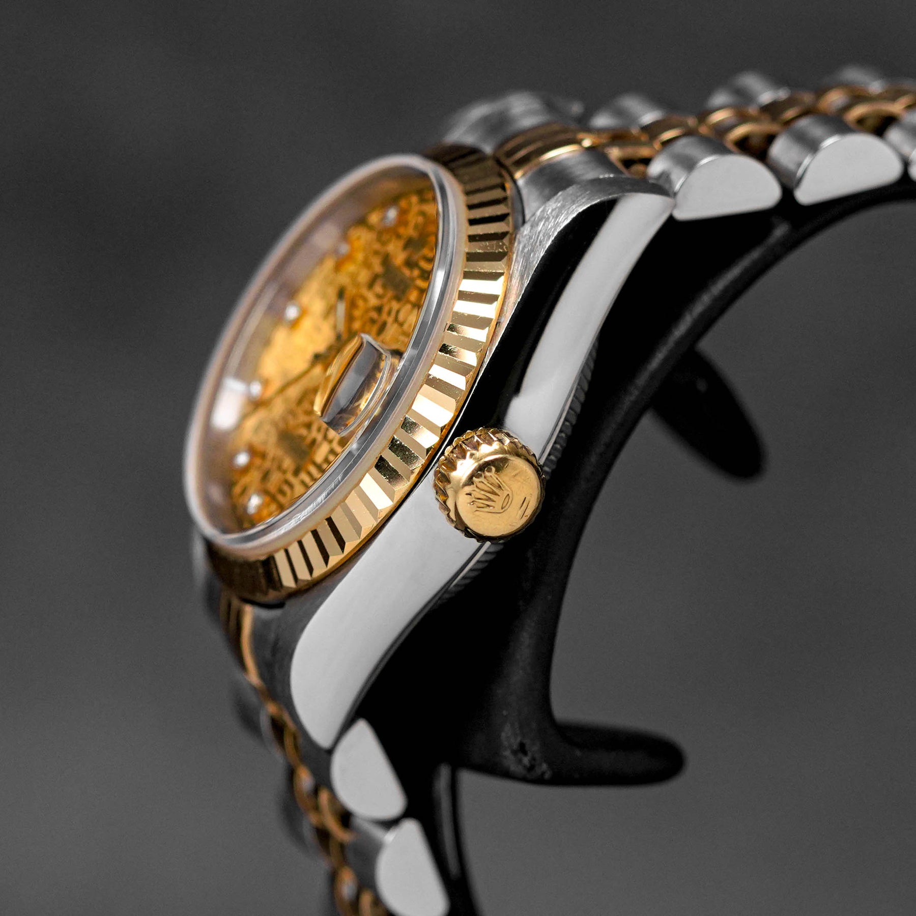 DATEJUST 26MM TWOTONE YELLOWGOLD CHAMPAGNE COMPUTERIZED DIAMOND DIAL (1996)