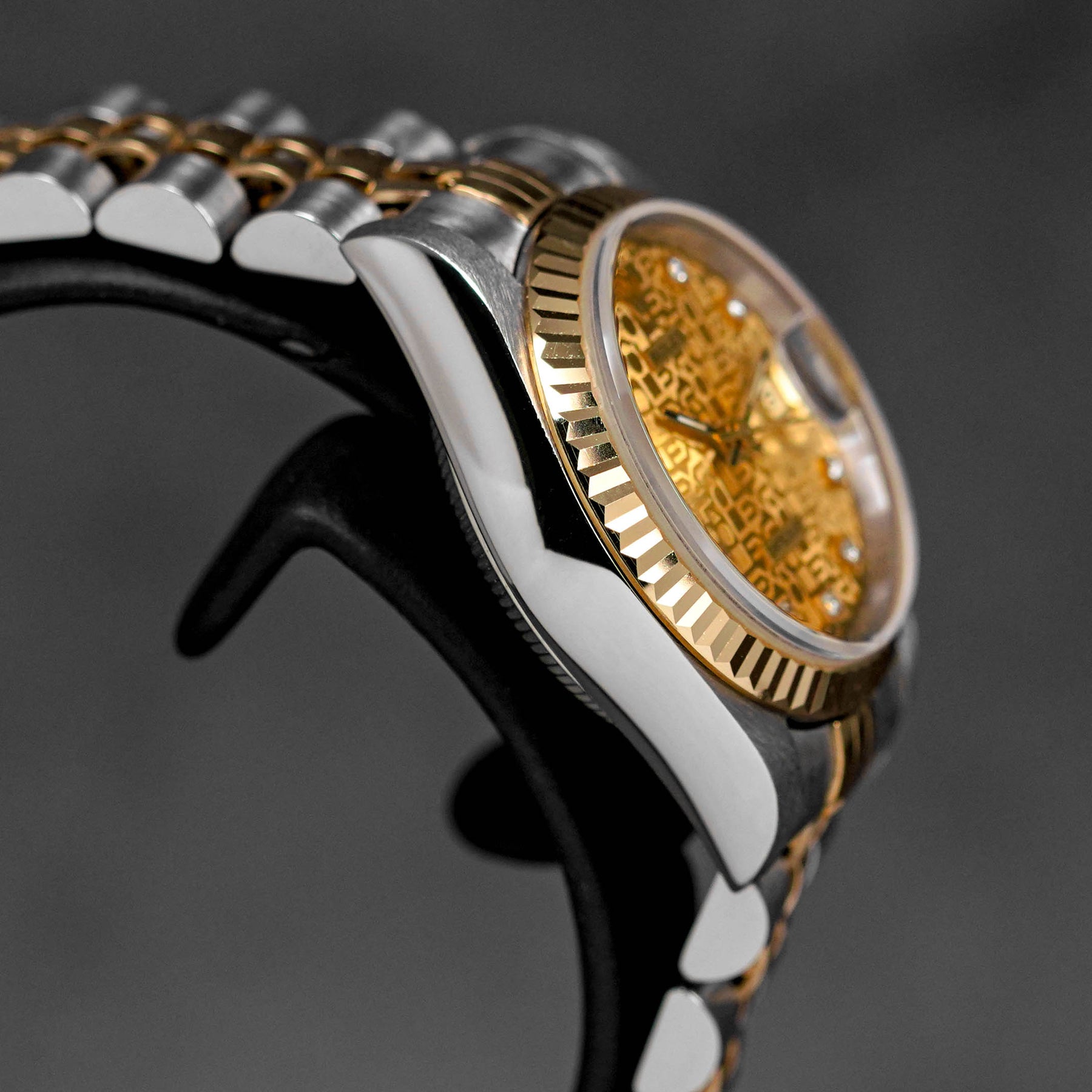 ROLEX DATEJUST 26MM TWOTONE YELLOWGOLD CHAMPAGNE COMPUTERIZED