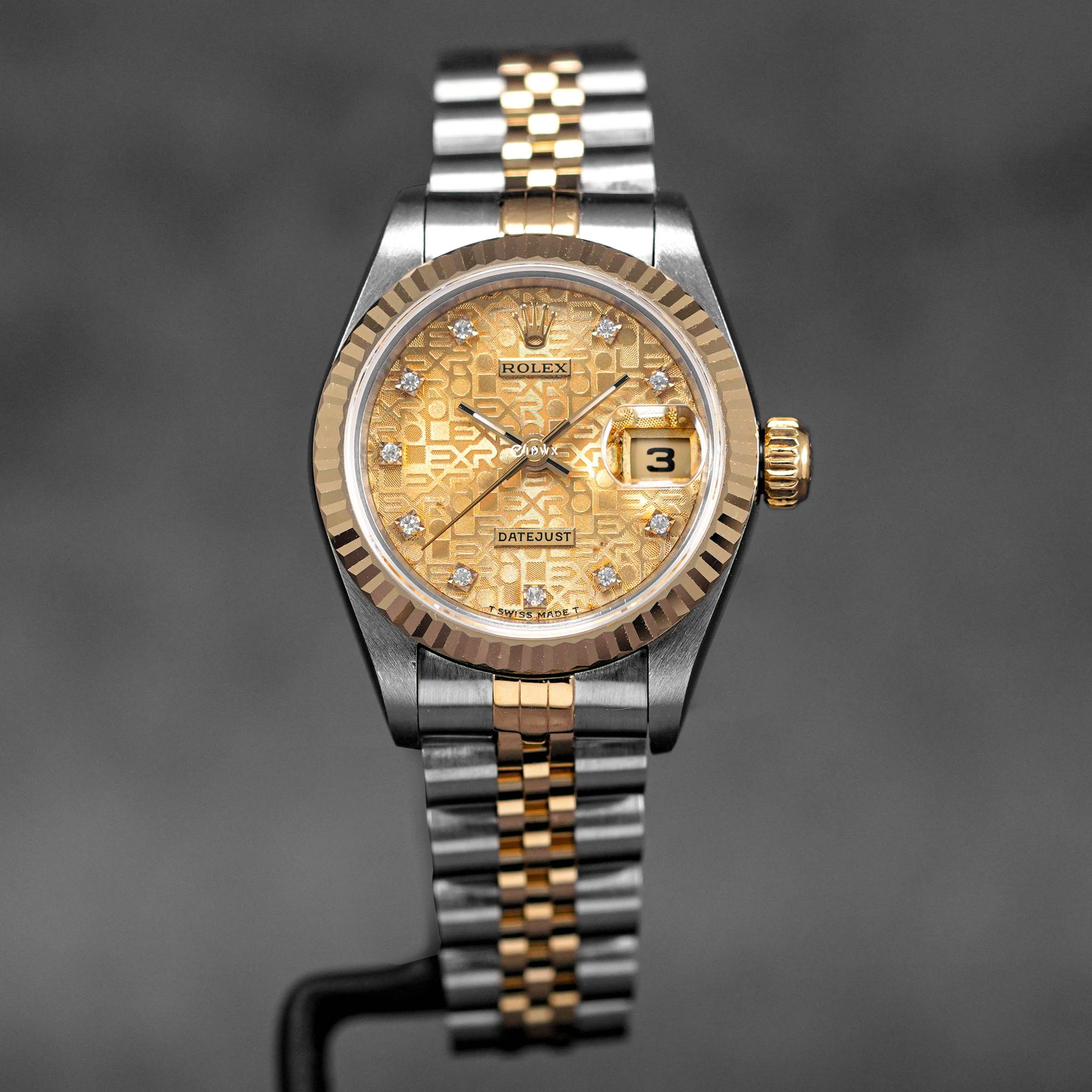 DATEJUST 26MM TWOTONE YELLOWGOLD CHAMPAGNE COMPUTERIZED DIAMOND DIAL (1996)